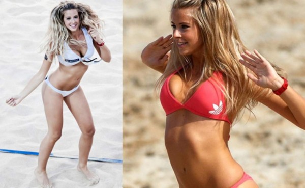 Marta Gotera, la porrista más bella del mundial de fútbol playa en Portugal