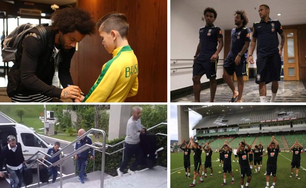 Fotos: Así se la pasan los brasileños y argentinos antes de verse las caras