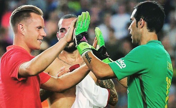 Ter Stegen le envía emotivo mensaje de despedida a Claudio Bravo&nbsp;