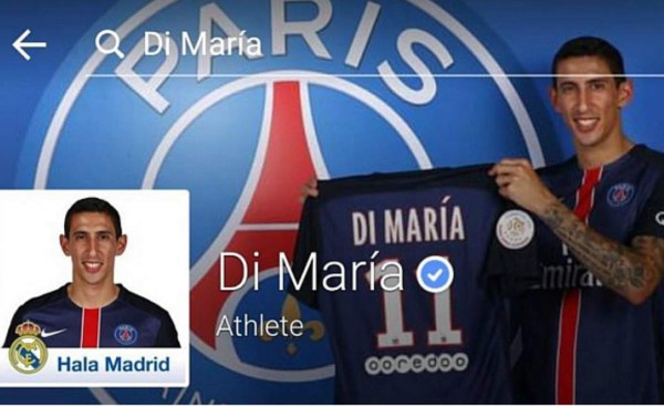 Di María muestra su apoyo al Real Madrid para el clásico