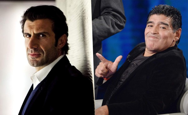 Figo responde a Maradona: 'Algunos sólo son conscientes cuando duermen'