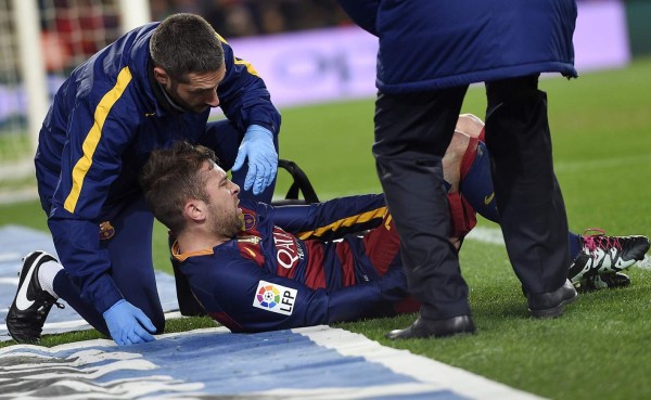 Jordi Alba es baja en el Barcelona por 10 días