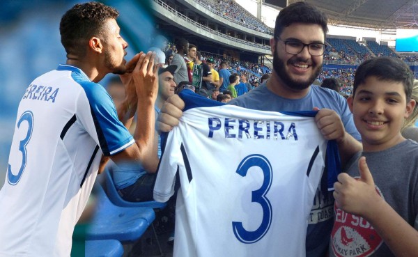 Hondureño Marcelo Pereira le regaló su camiseta a aficionado brasileño