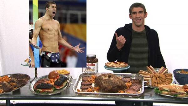 Michael Phelps consume entre 10 mil y 12 mil calorías al día.