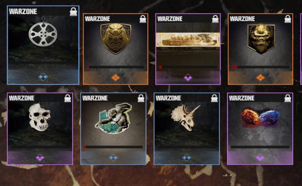 Las recompensas de los ocho desafíos, en el mismo orden de abajo.