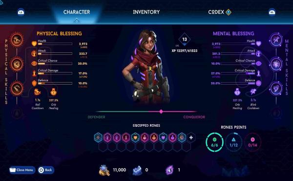 Personalización de las habilidades de Avril, un pequeño elemento RPG en este título.