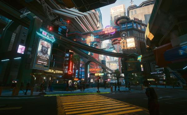 Las calles de Night City, del juego Cyberpunk 2077, son el más reciente ejemplo de una estética cyberpunk bien marcada.