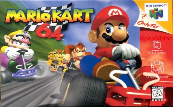 Carátula original de Mario Kart 64.
