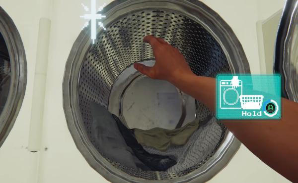 Sacando la ropa de la secadora, manteniendo oprimido un botón.