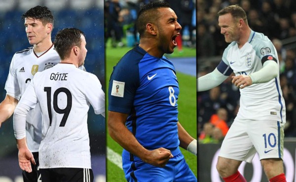 Alemania, Francia e Inglaterra caminan con paso firme hacia el Mundial 2018