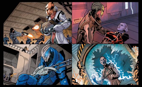 Los cómics de Mass Effect son un gran ejemplo de expandir la historia a través de los cómics, ya que narran eventos lejos de la historia principal del juego y simplemente enriquecen su universo de ficción.