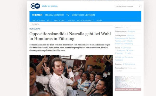 Así reaccionan los medios internacionales sobre las elecciones de Honduras