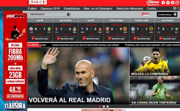 La prensa mundial resalta en sus portadas el regreso de Zidane al Real Madrid