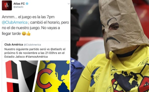 Llegan más burlas, ahora el Atlas trolea al América