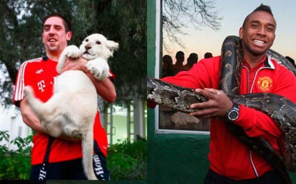 Futbolistas y sus espectaculares fotos con animales salvajes