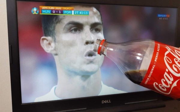Los memes del rechazo de Cristiano Ronaldo a famosa gaseosa y por su doblete con Portugal