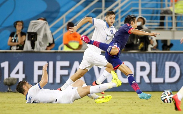 Japón y Grecia se hicieron daño con un empate en Natal