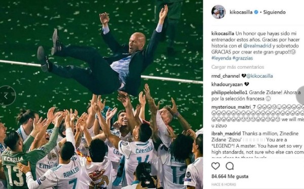 Emotivas palabras: Así se despidieron de Zidane los jugadores del Real Madrid en sus redes sociales
