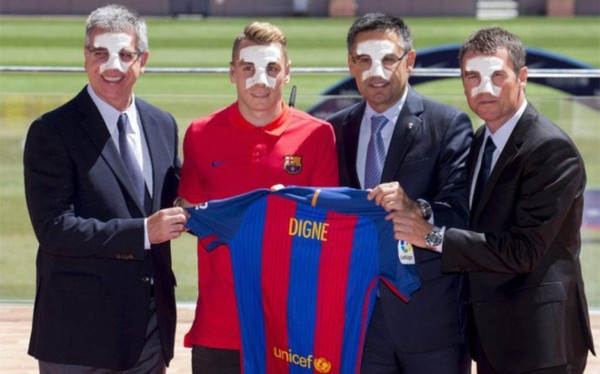 Memes de la presentación de Lucas Digne con el Barcelona