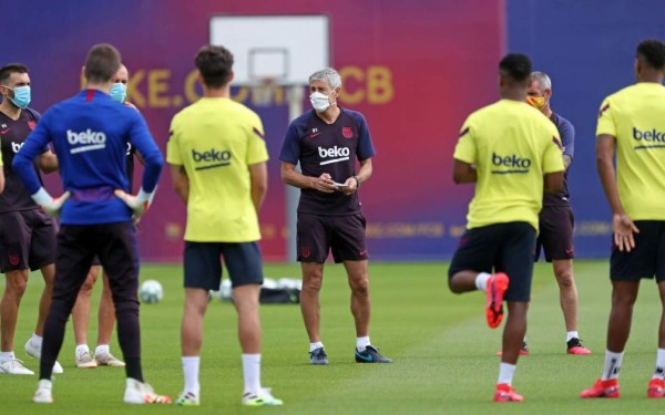 Fotos: El primer entrenamiento colectivo de Barcelona y Real Madrid post-coronavirus