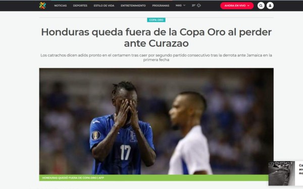 ¡Vergüenza! La prensa internacional y sus titulares sobre eliminación de Honduras a manos de Curazao