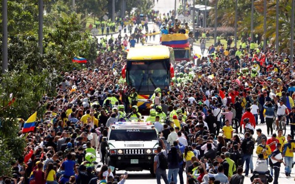 ¡Monumental! Colombia le da a su selección un recibimiento de campeón