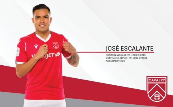 El hondureño José Escalante renueva por dos años más con el Cavalry FC de la Premier League de Canadá