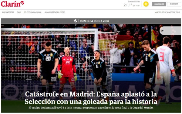 La prensa no perdona a Argentina tras la 'catástrofe' en España