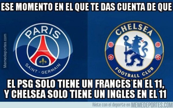Los mejores memes del PSG-Chelsea en la Champions League