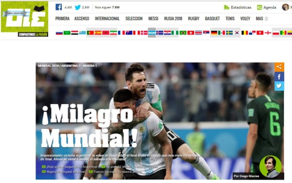 Milagro mundial y al Rojo vivo: Titulares de la prensa tras clasificación de Argentina
