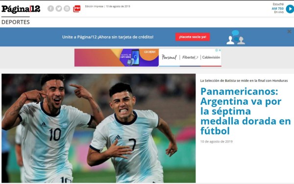 Lo que dicen los medios internacionales sobre la final entre Honduras y Argentina