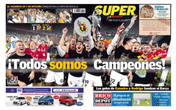 La prensa mundial resalta en sus portadas el nuevo fracaso del Barcelona