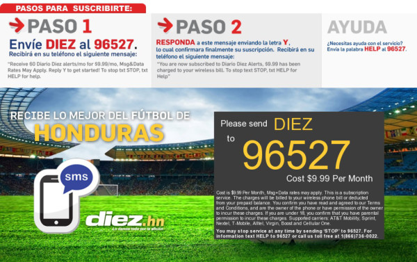 DIEZ PREMIUM SMS ALERTS
