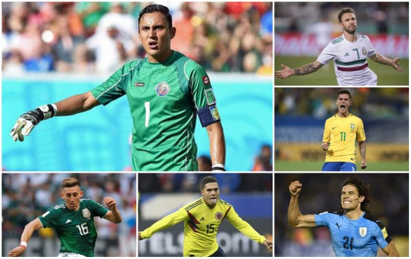 El 11 ideal de los latinos en el Mundial de Rusia 2018