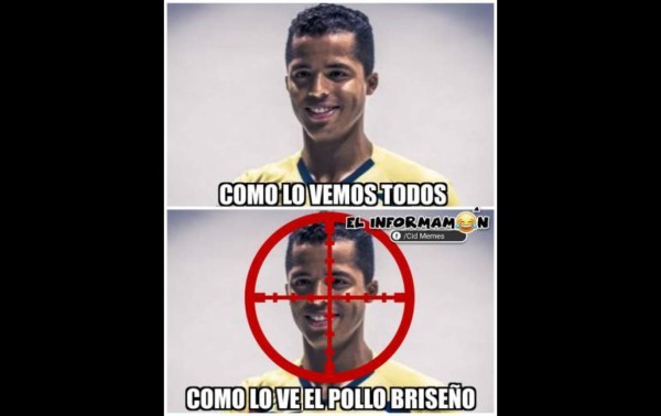 Giovanni dos Santos, víctima favorita de los memes luego del clásico América - Chivas en México