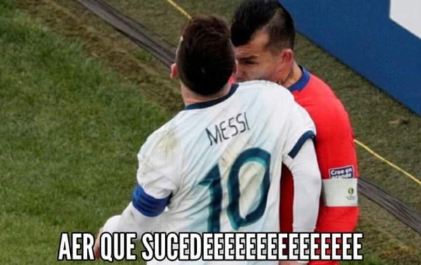 ¡Para morir de risa! Los memes atacan a Messi por la pelea con Gary Medel en el Argentina-Chile
