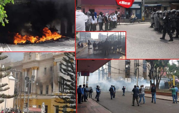 FOTOS: Así se vivieron los enfrentamientos y protestas en Honduras