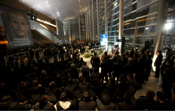 El adiós a Miguel Calero.