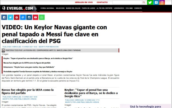 'Gigante y Mejor de la Historia de Concacaf': Lo que dice la prensa de Keylor Navas tras pararle penal a Messi