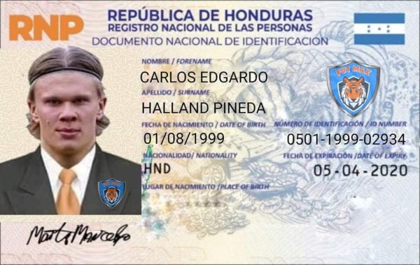 Número de identidad y apellido: Los jocosos nombres que tendrían los futbolistas europeos en el nuevo DNI de Honduras&nbsp;&nbsp;&nbsp;