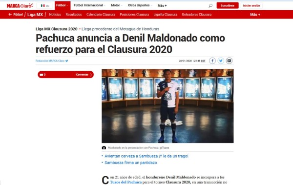 Denil Maldonado: Prensa y periodistas mexicanos hablan sobre el hondureño del Pachuca