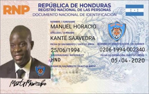 Número de identidad y apellido: Los jocosos nombres que tendrían los futbolistas europeos en el nuevo DNI de Honduras&nbsp;&nbsp;&nbsp;