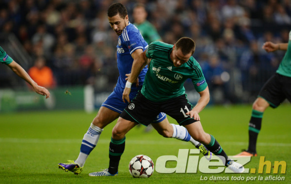 Schalke 04 vs Chelsea FC en UEFA Champions League.