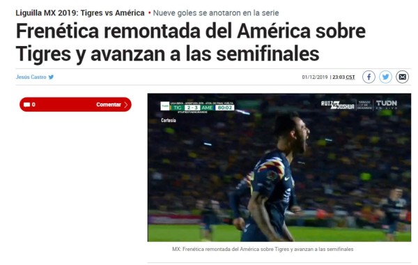 Liga MX: Así reacciona la prensa tras la épica remontada del América sobre Tigres