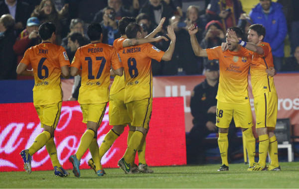 El Barcelona gano 4-0 al Levante en la LIGA BBVA