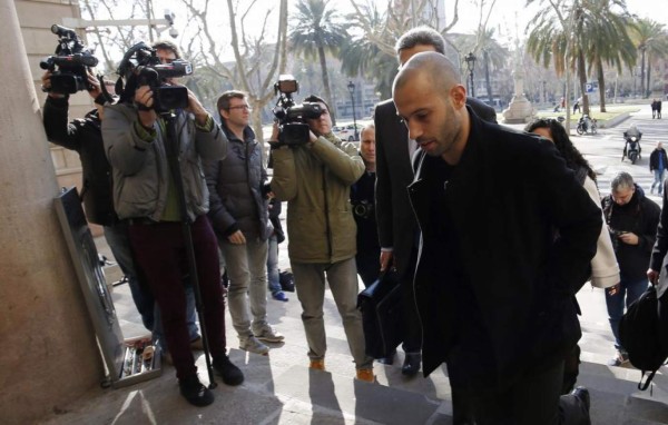 Momentos en que Mascherano se enfrentó a la justicia en Barcelona