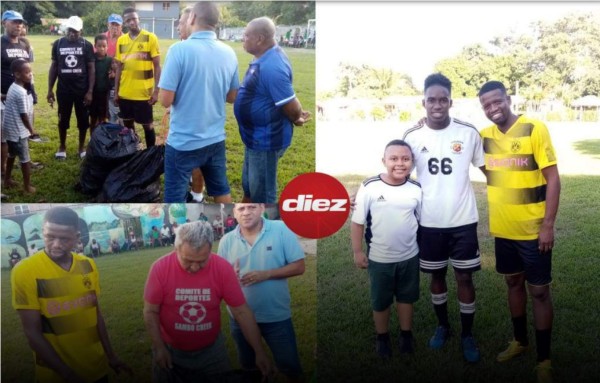 Jugadores y equipos de fútbol que entregaron ayudas en fiestas navideñas