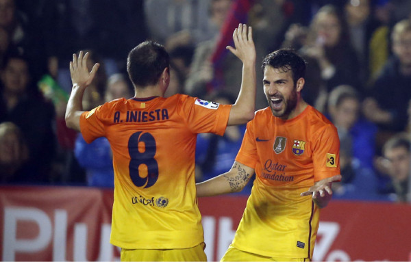 El Barcelona gano 4-0 al Levante en la LIGA BBVA