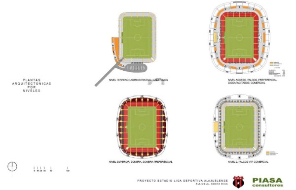 Así sería el nuevo y espectacular estadio del Alajuelense en Costa Rica; su capacidad de aficionados y costo