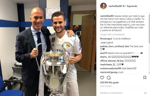 Emotivas palabras: Así se despidieron de Zidane los jugadores del Real Madrid en sus redes sociales